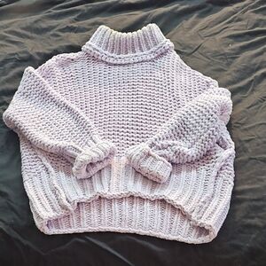 Free People Lilac Turtleneck Sweater